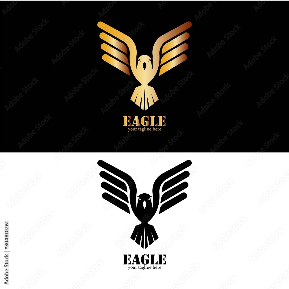Fototapeta premium Eagle logo design template. Vector illustration
