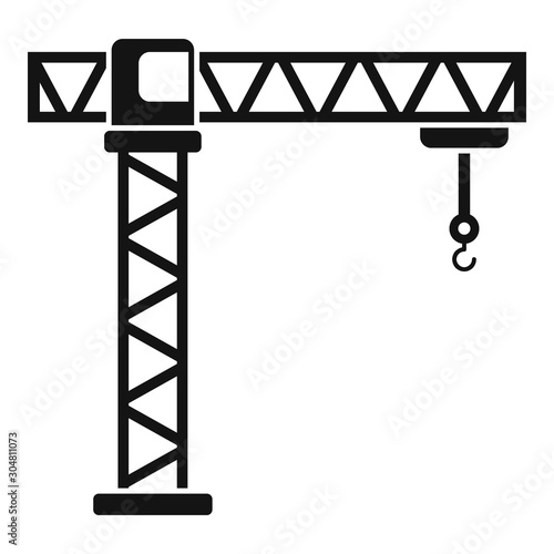 Load crane icon. Simple illustration of load crane vector icon for web design isolated on white background