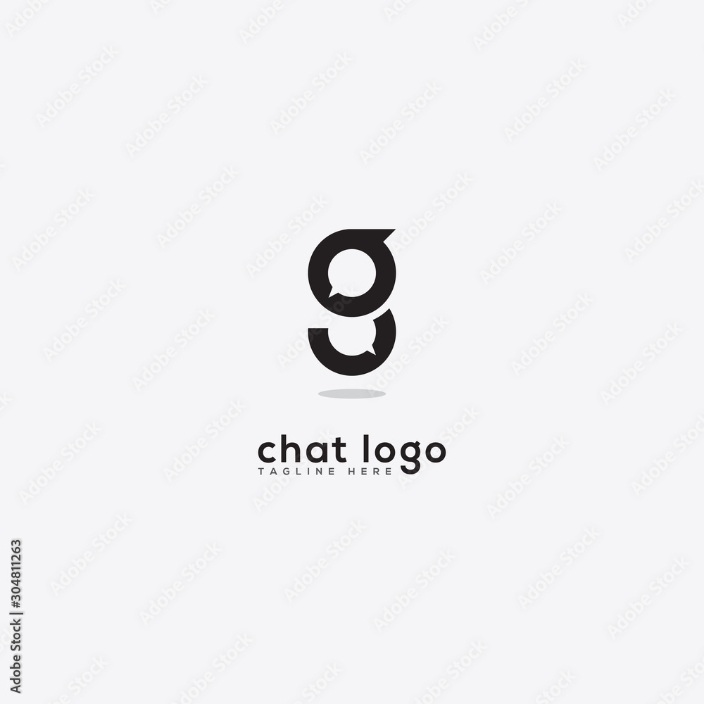 Letter G chat logo vector, talking lettering icon, letter G speak logo Letter G chat logo vector, talking lettering icon, letter G speak logo