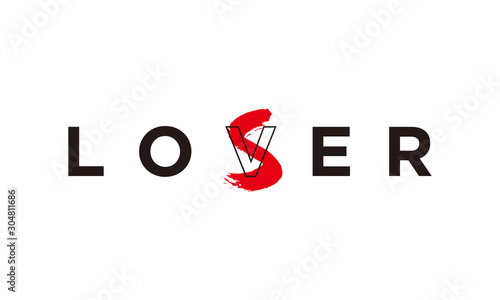 Lover is loser text slogan for print, t-shirt and other us
