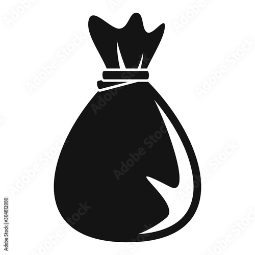 Material sack icon. Simple illustration of material sack vector icon for web design isolated on white background