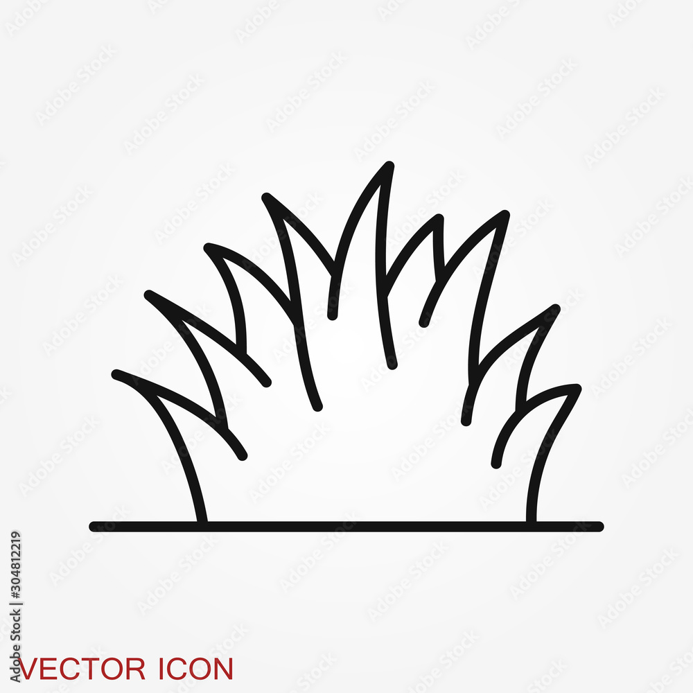 Grass icon, eco symbol of grass. Vector illustration Grass icon, eco symbol of grass. Vector illustration