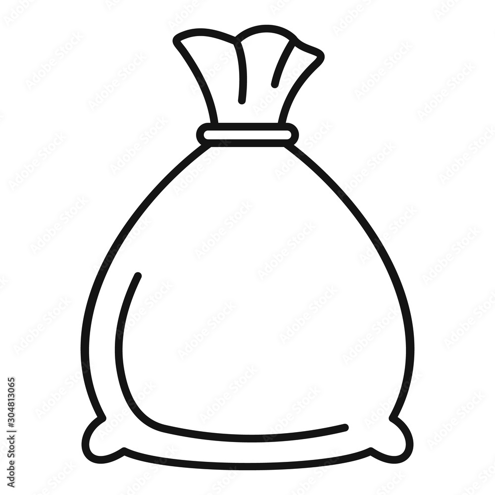 Wheat sack icon. Outline wheat sack vector icon for web design isolated on white background Wheat sack icon. Outline wheat sack vector icon for web design isolated on white background