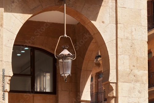 Arches of the historical buildings at Rue Maarad street in Beirut Central District (Centre Ville) at summer sunny day. photo