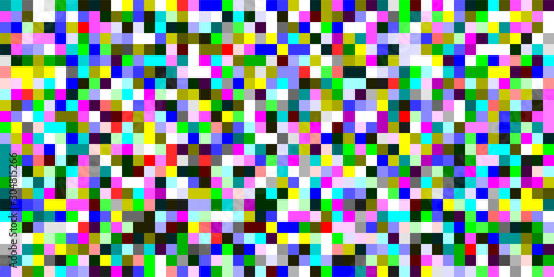 Pixel glitch pattern. Vector seamless background. Abstrac glitch texture design. Retro geometric illustration. Game wallpaper. Simple repeat