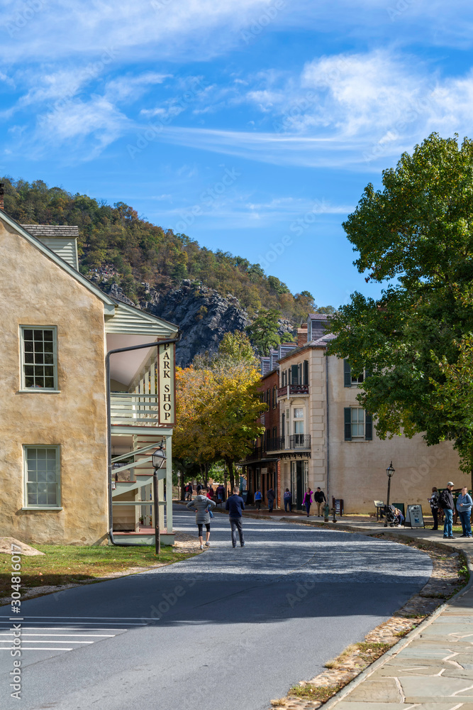 Street scene in Harpers Ferry National Park Street scene in Harpers Ferry National Park