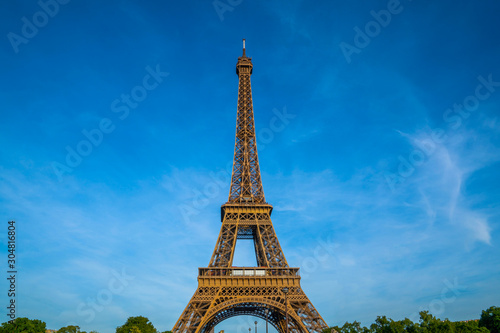 The Eiffel Tower, symbol of Paris. Copy space for your text.