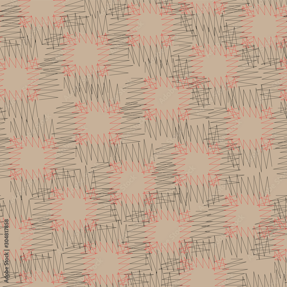 Fototapeta premium Geometric zigzag style seamless pattern