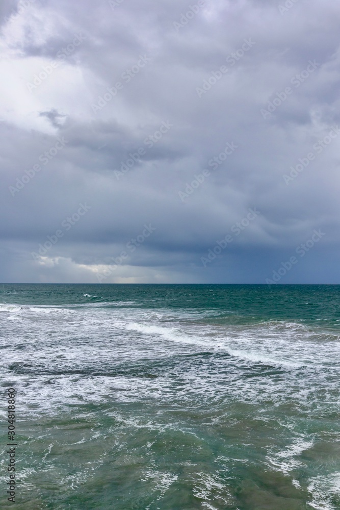 storm over the sea