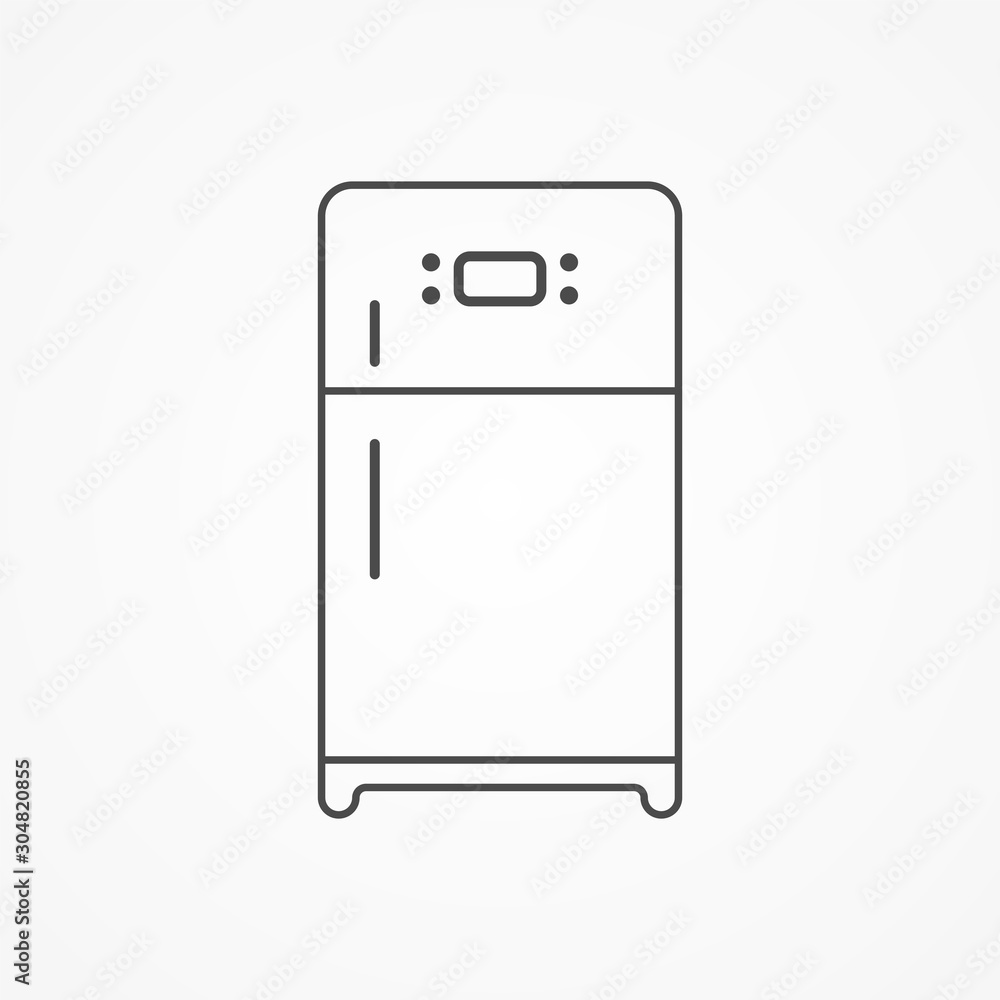 Refrigerator vector icon sign symbol Refrigerator vector icon sign symbol