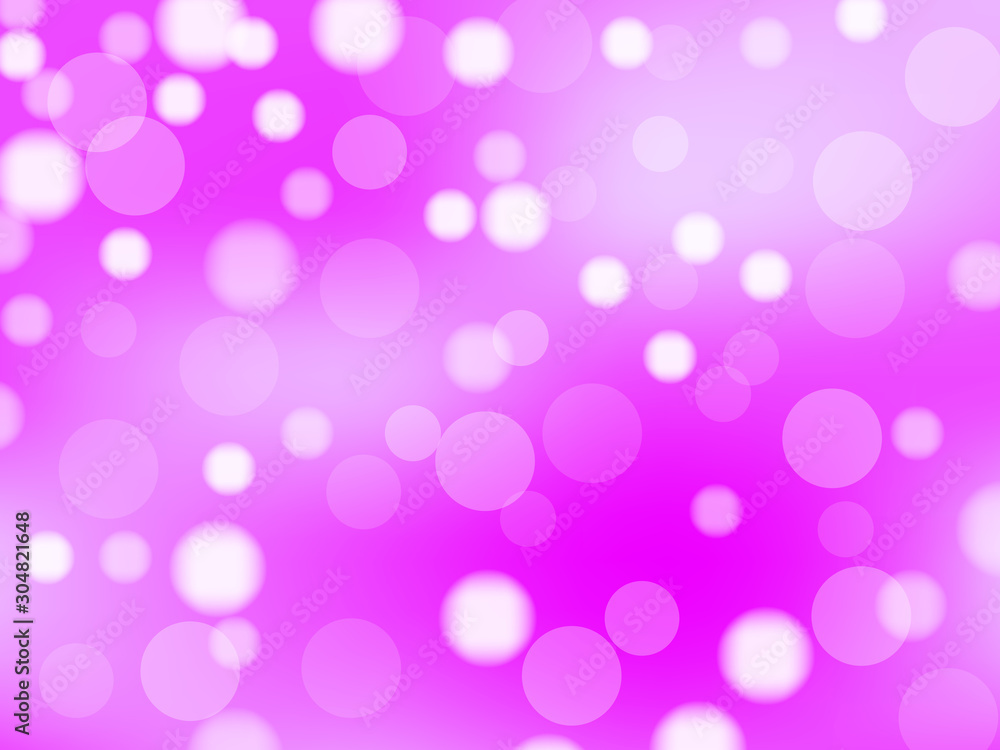 Large circle bokeh abstract background. Pink tone.Glittering light and shiny.