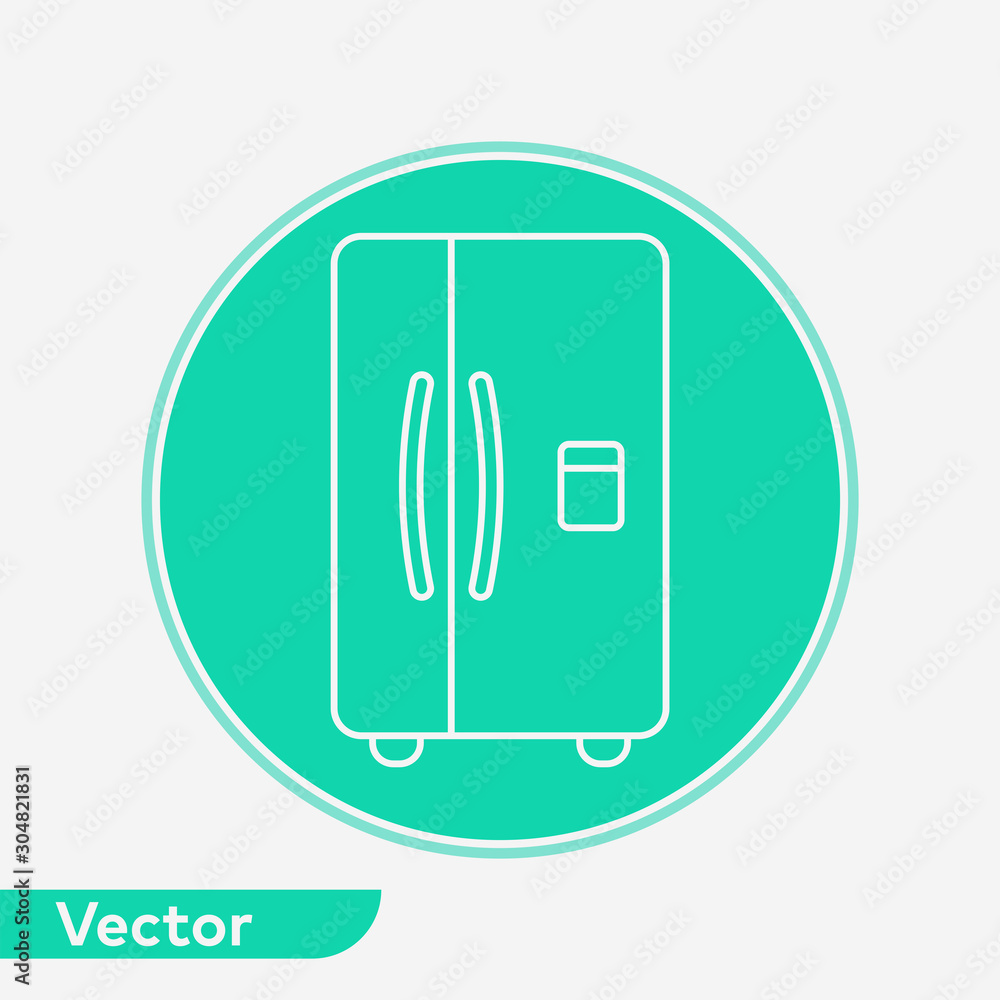 Refrigerator vector icon sign symbol Refrigerator vector icon sign symbol