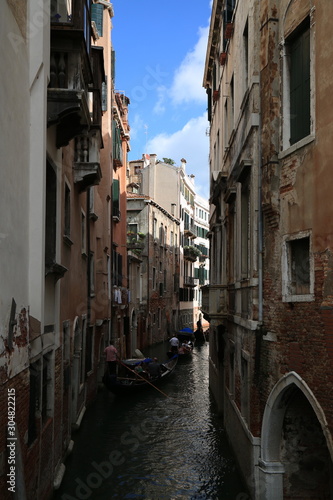 Venice palaces and canal  Italy
