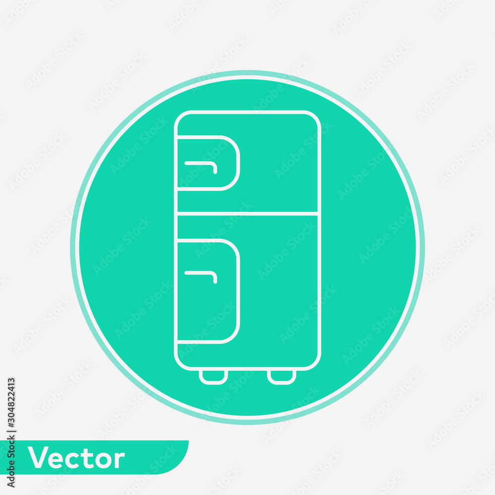 Refrigerator vector icon sign symbol Refrigerator vector icon sign symbol