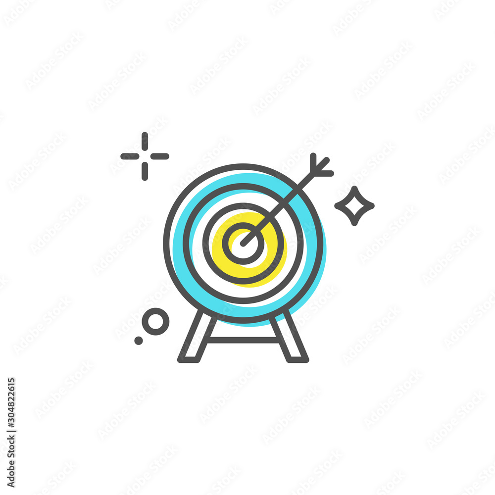 Bullseye Arrow Vector Icon