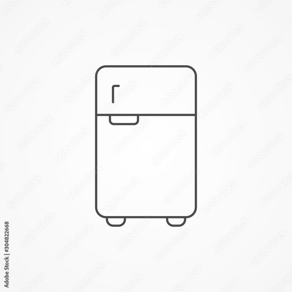 Refrigerator vector icon sign symbol Refrigerator vector icon sign symbol