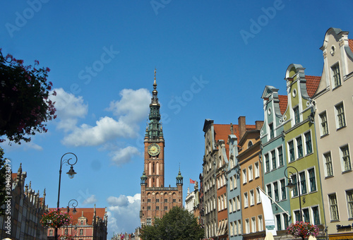 Architecture of the old town in Gdansk, Poland.