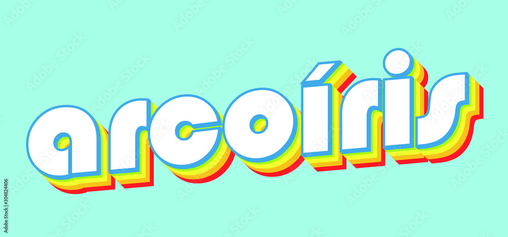 Texto con efecto arcoíris