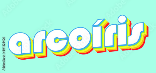 Texto con efecto arcoíris