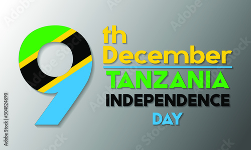 Tanzania independence day. December 9th. Vector Elements National Concept. Greeting, Card Poster, Web Banner Design EPS 10.