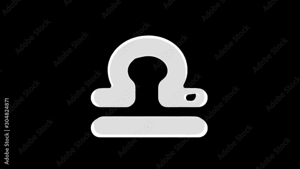 4K Animated water splashes filling Libra zodiac sign isolated on a black background with alpha matte 4K Animated water splashes filling Libra zodiac sign isolated on a black background with alpha matte