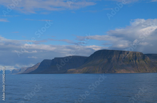 Eyjafjordur Fjord, Iceland from a cruise © Amy Wilkins
