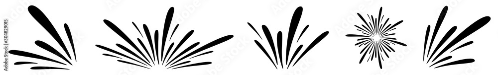 Water Splash Icon Black | Splashes | Droplets Symbol | Splashing Logo | Liquid Motion Sign | Isolated | Variations - obrazy, fototapety, plakaty 