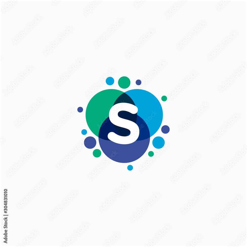 initial letter S with dot abstract logo designs. molecule Logo design , Lab Logo Design Element , Design Vector with Dots concept. - VECTOR initial letter S with dot abstract logo designs. molecule Logo design , Lab Logo Design Element , Design Vector with Dots concept. - VECTOR