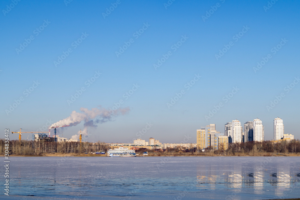 panorama of the city on a sunny day