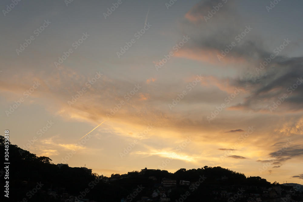 雲と夕焼け空