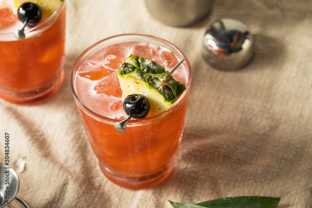 Alcoholic Jungle Bird Rum Tiki Cocktail Alcoholic Jungle Bird Rum Tiki Cocktail