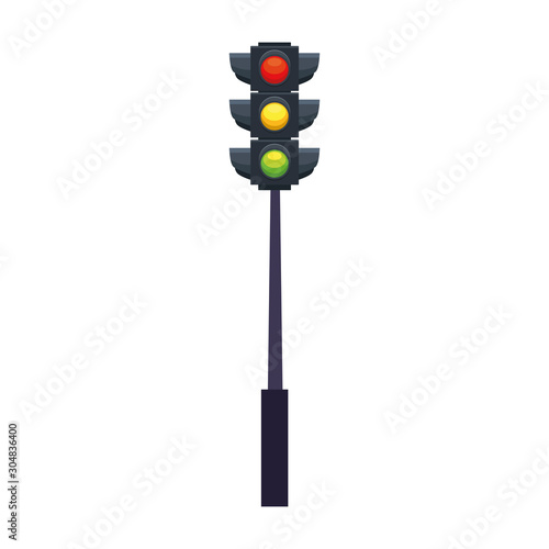 traffic light icon, colorful design