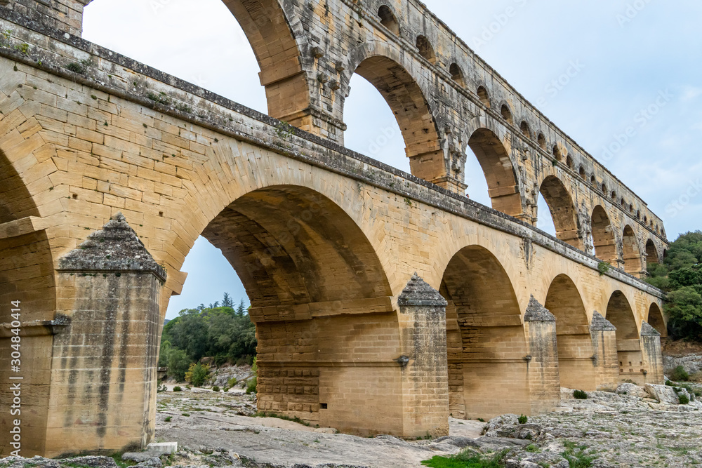 Pont du Gard is the tallest aqueduct and bridge