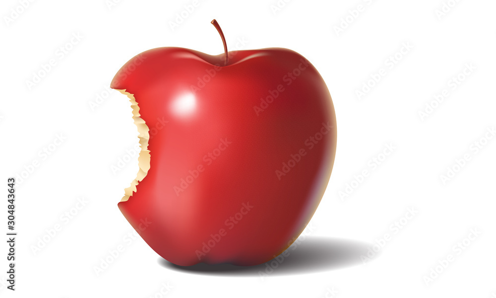 Obraz premium red apple isolated vector design