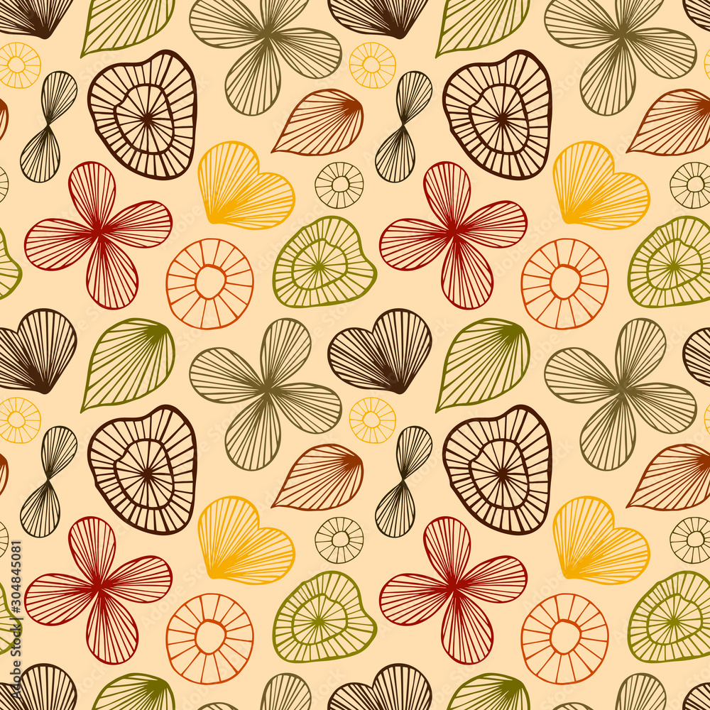 seamless pattern. floral abstract .vector illustration eps 10. hand drawing