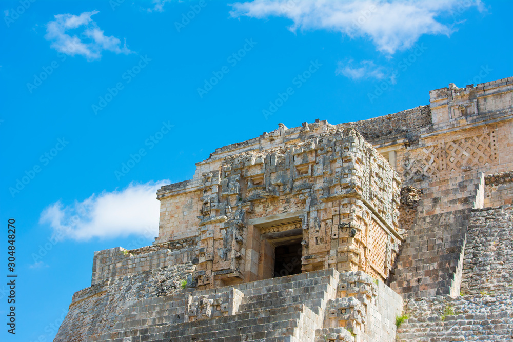 Pyramid of the fortune teller located in the archaeological zone of Uxmal