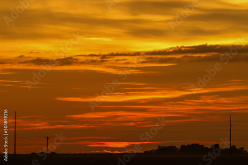 sunset over the country 