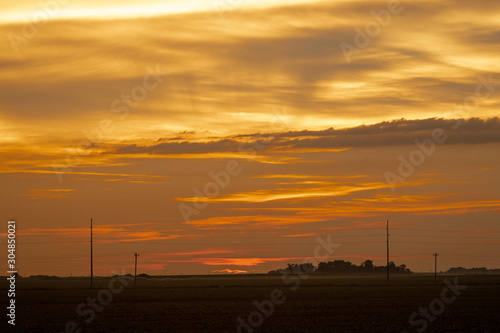 sunset over the Nebraska fields