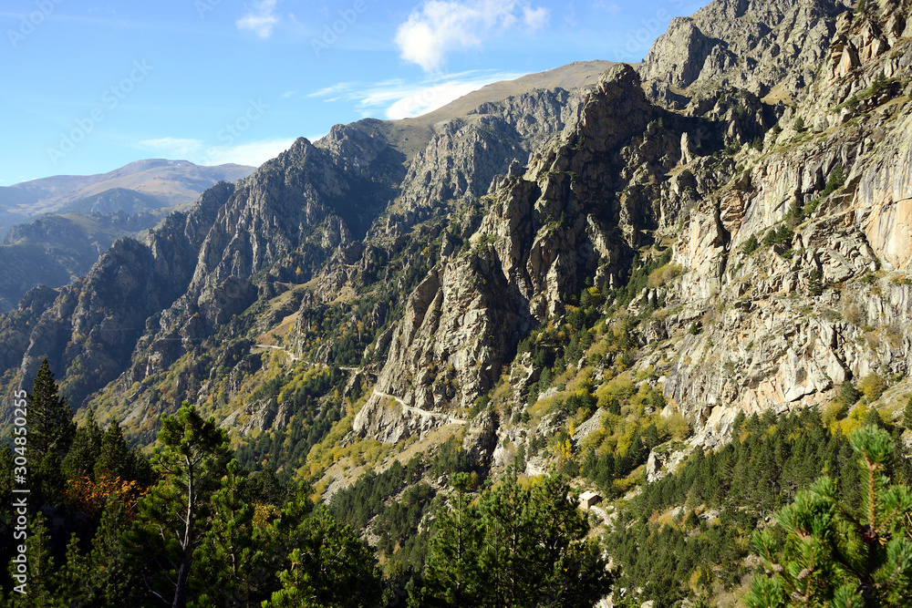 Queralbs to Refugi de Coma de Vaca Track, Pyrenees mountain range, Spain