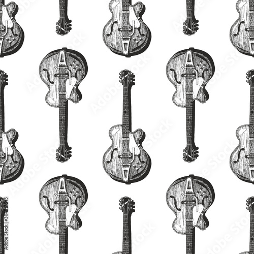 Pattern with guitar