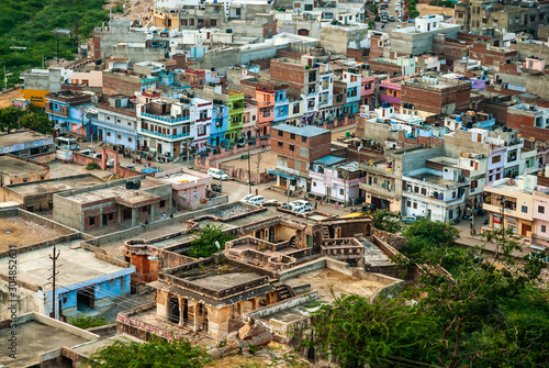 View of the outskirts of the city, Jaipur, Rajasthan, India. © olenatur