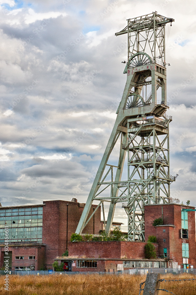 Abandoned Clipstone Colliery Headstocks, Mansfiled, Nottinghamshire