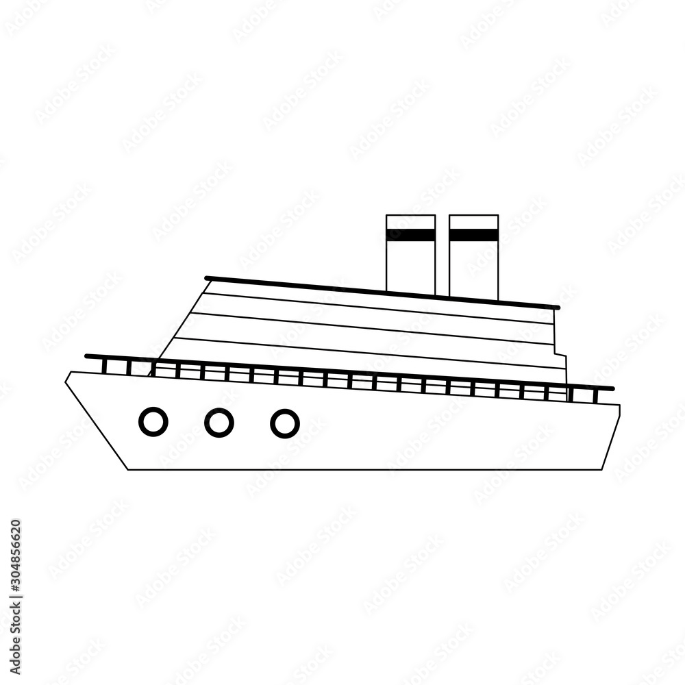 Obraz premium cruise ship icon, flat design