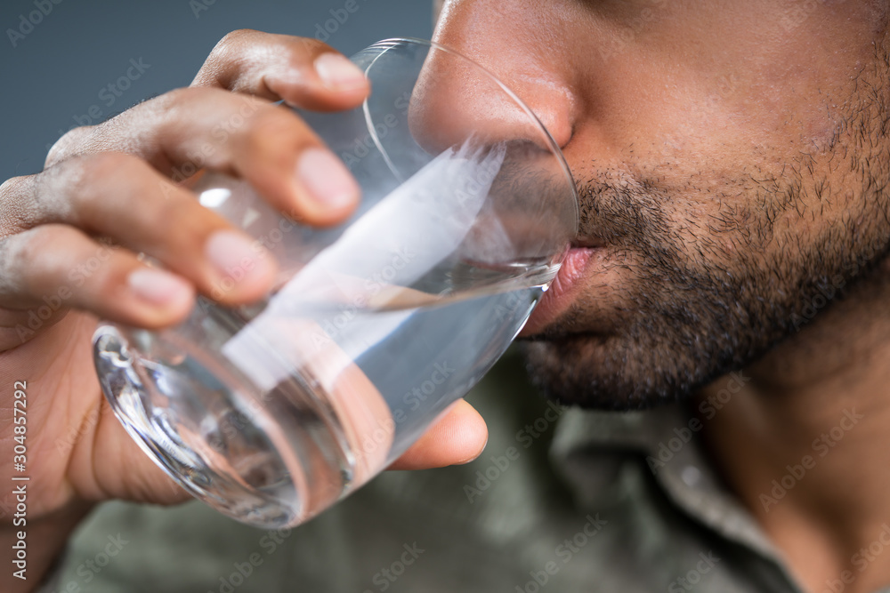 Man Drinking Glass Of Water Man Drinking Glass Of Water