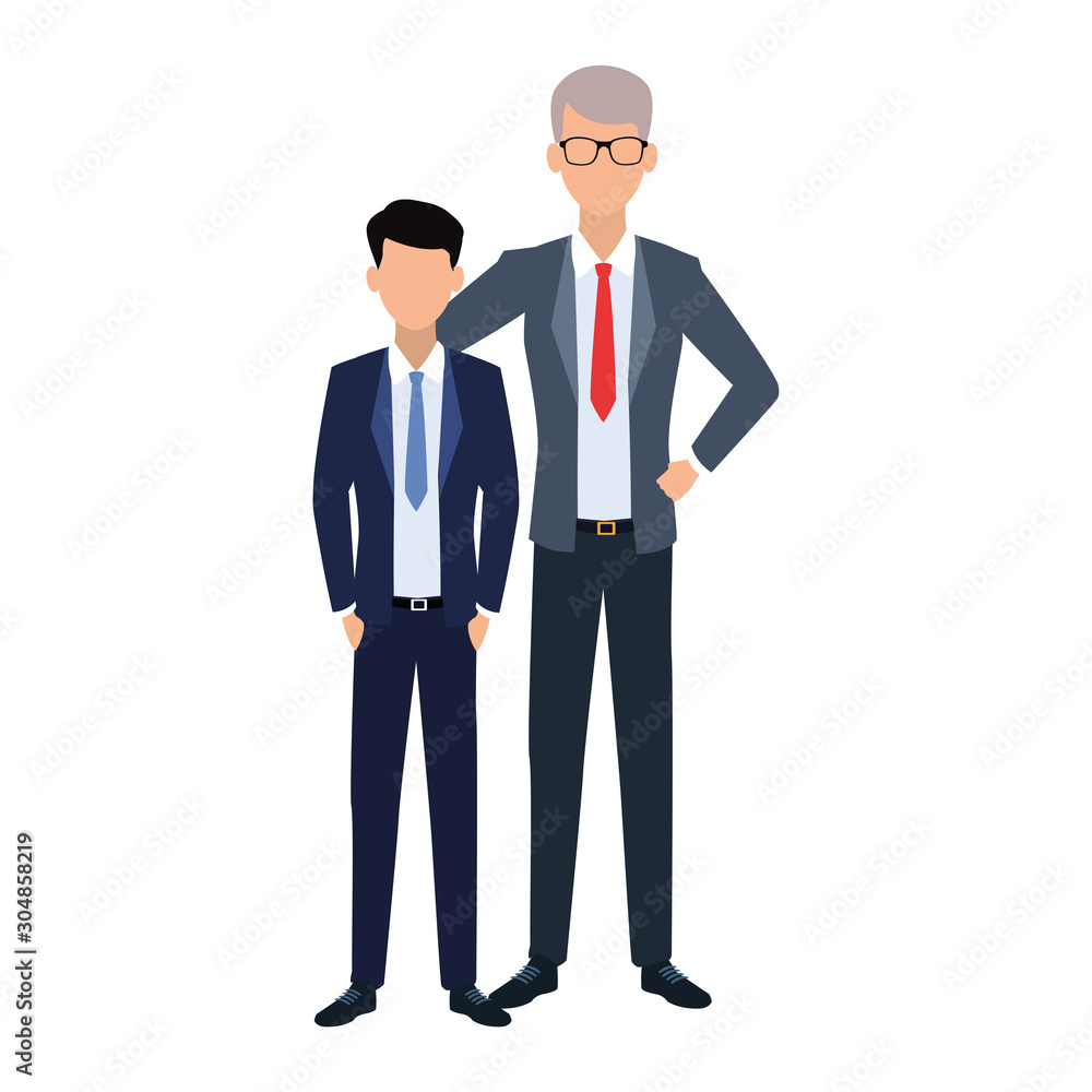 avatar businessmen standing icon, colorful design avatar businessmen standing icon, colorful design