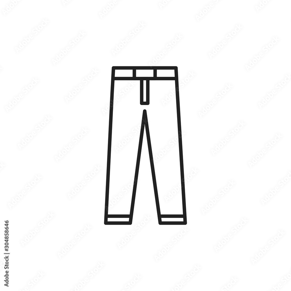 Isolated jeans icon line design Isolated jeans icon line design