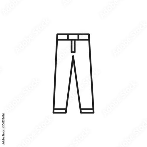 Isolated jeans icon line design