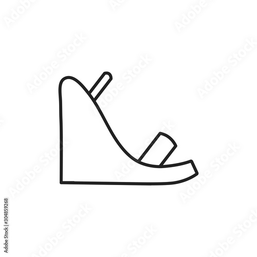 Isolated heels icon line design