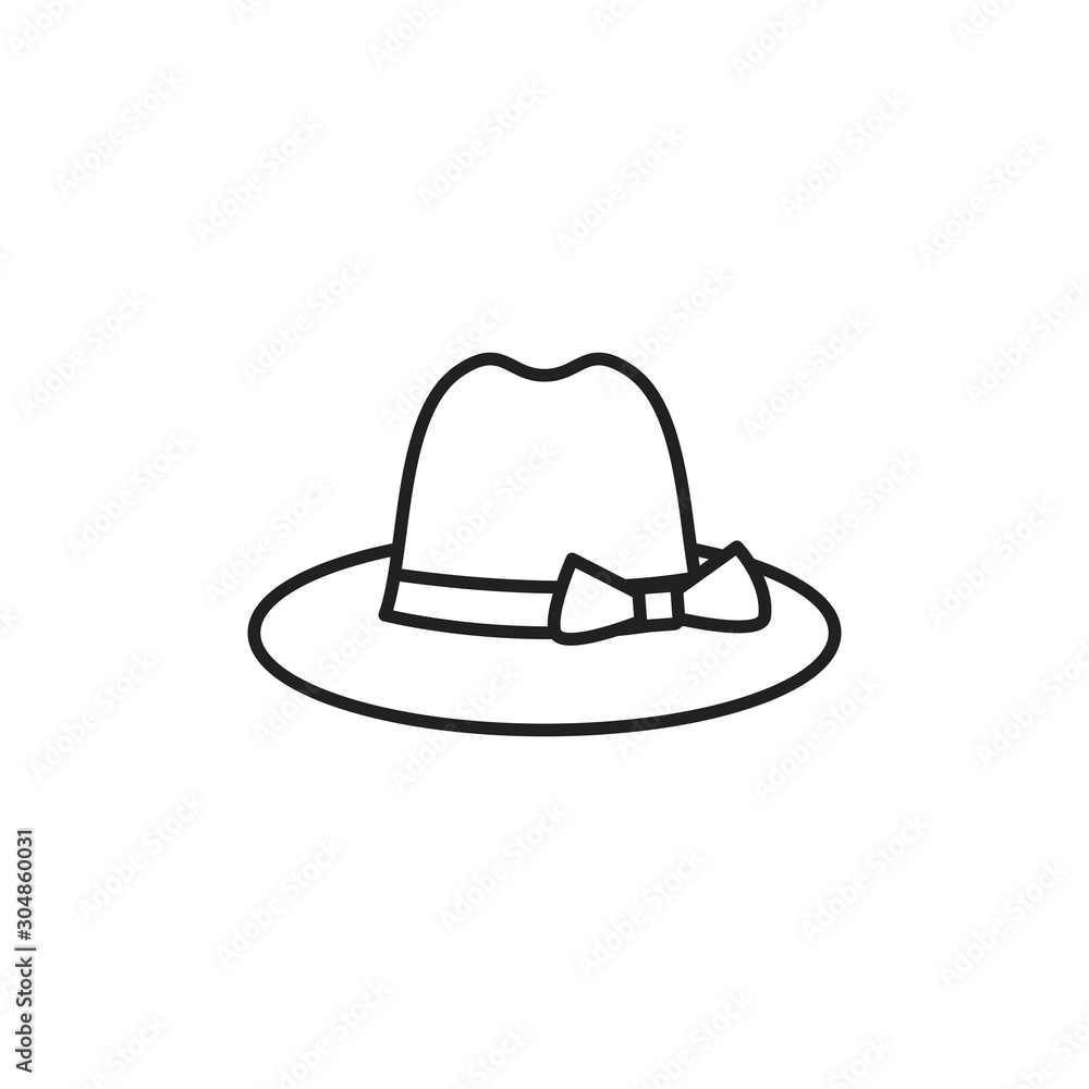 Isolated hat icon line design Isolated hat icon line design