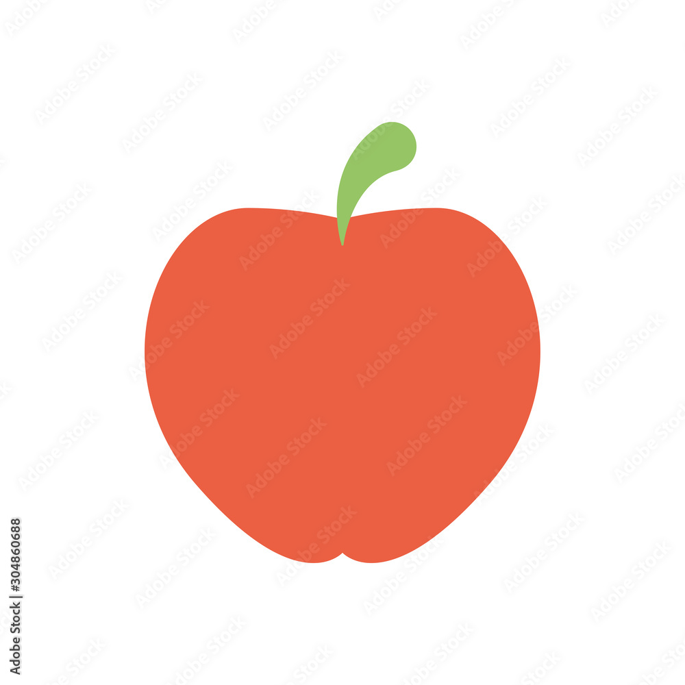 Isolated apple icon flat design Isolated apple icon flat design